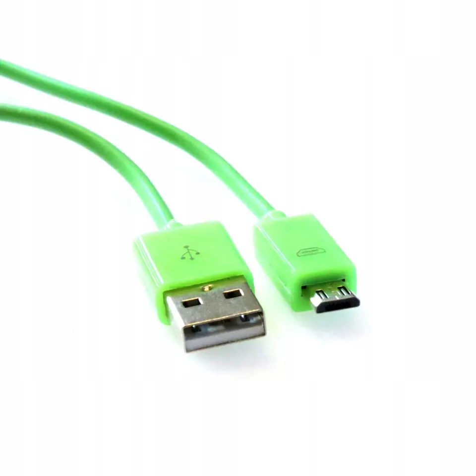 Kabel USB-A -> microUSB 1m 2A zielony OMEGA BAJA (44341)