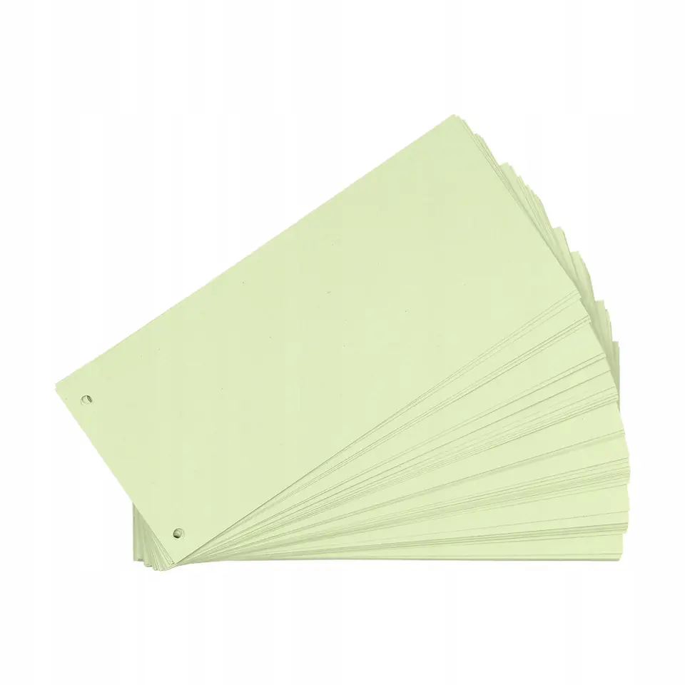 Przekładki do segregatora kartonowe 1/3 A4 105x240mm jasna zielona 100 sztuk 100205028 OXFORD