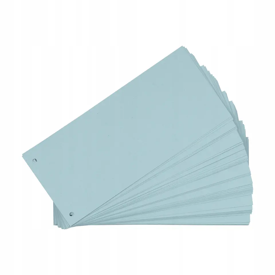 Przekładki do segregatora kartonowe 1/3 A4 105x240mm jasna niebieska 100 sztuk 100205025 OXFORD