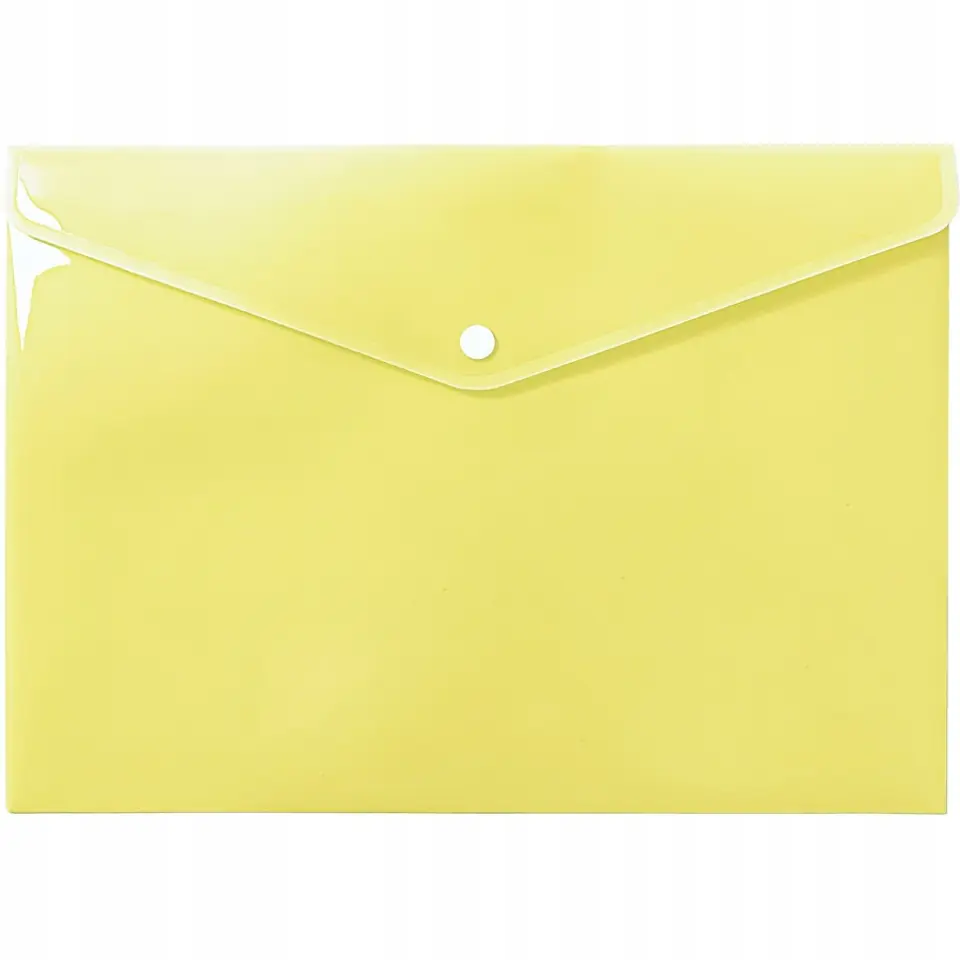 Teczka kopertowa na dokumenty A4 na zatrzask PP pastelowy żółty TKP-A4-03 BIURFOL