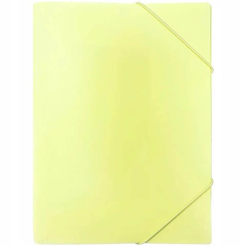 Teczka z gumką na dokumenty A4 PP pastelowy żółty TGP-A4-03 BIURFOL