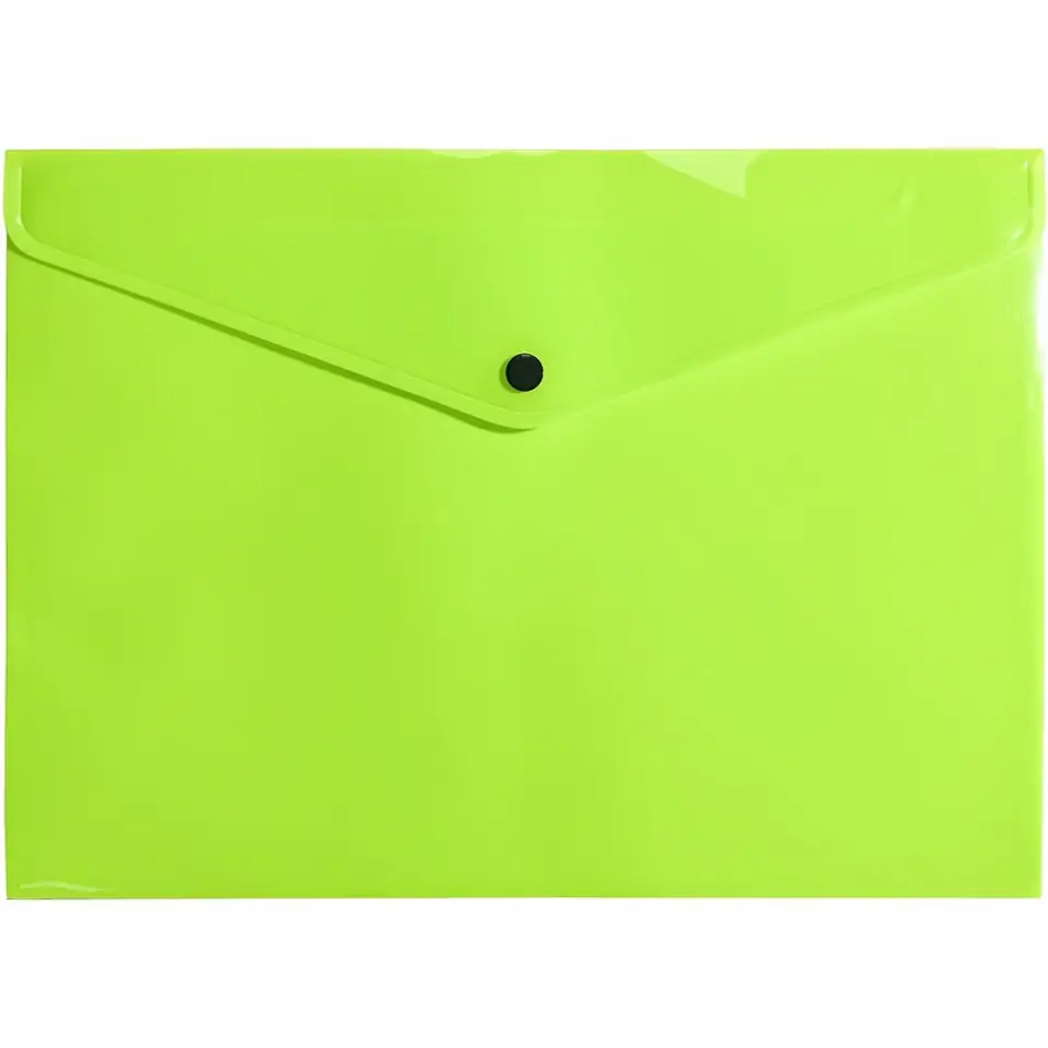 Teczka kopertowa na dokumenty A4 na zatrzask PP neonowy żółty TK-NEON-A4-02 BIURFOL