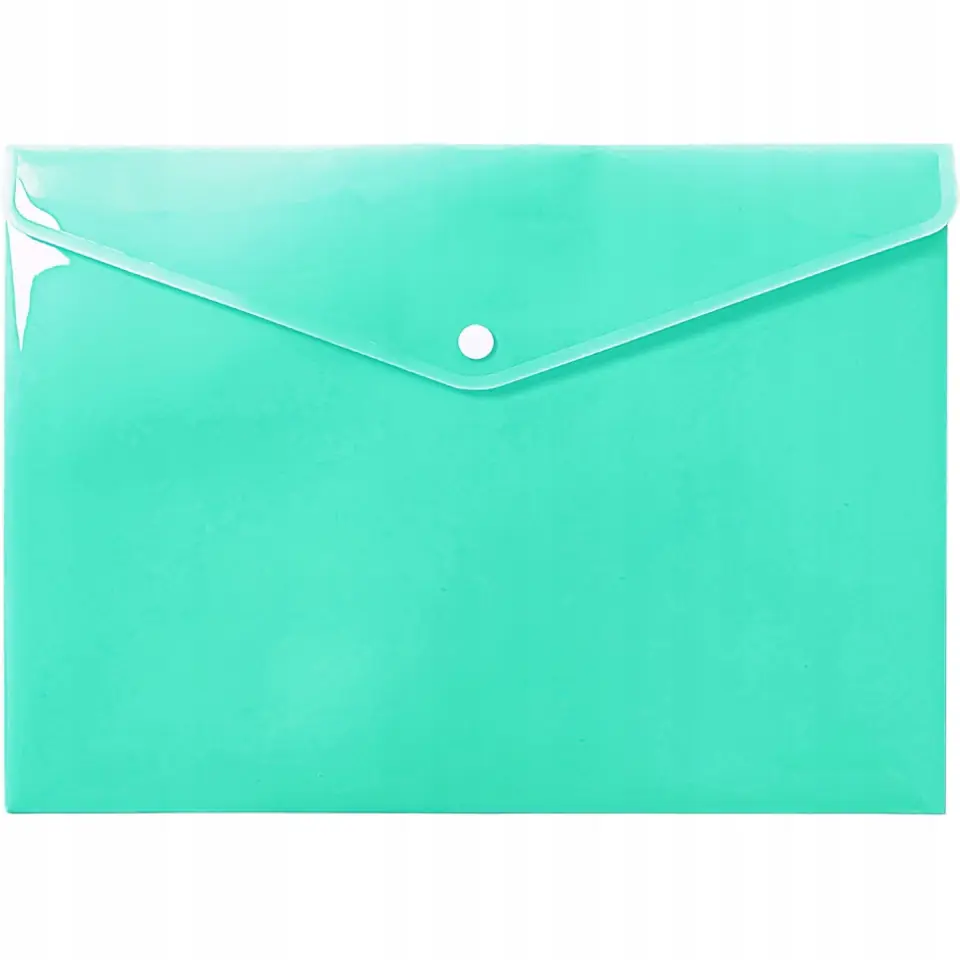 Teczka kopertowa na dokumenty A4 na zatrzask PP pastelowy zielony TKP-A4-04 BIURFOL