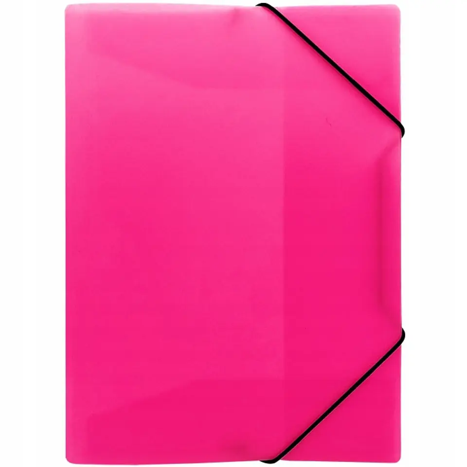 Teczka z gumką na dokumenty A4 PP neonowy różowy TG-NEON-A4-01 BIURFOL