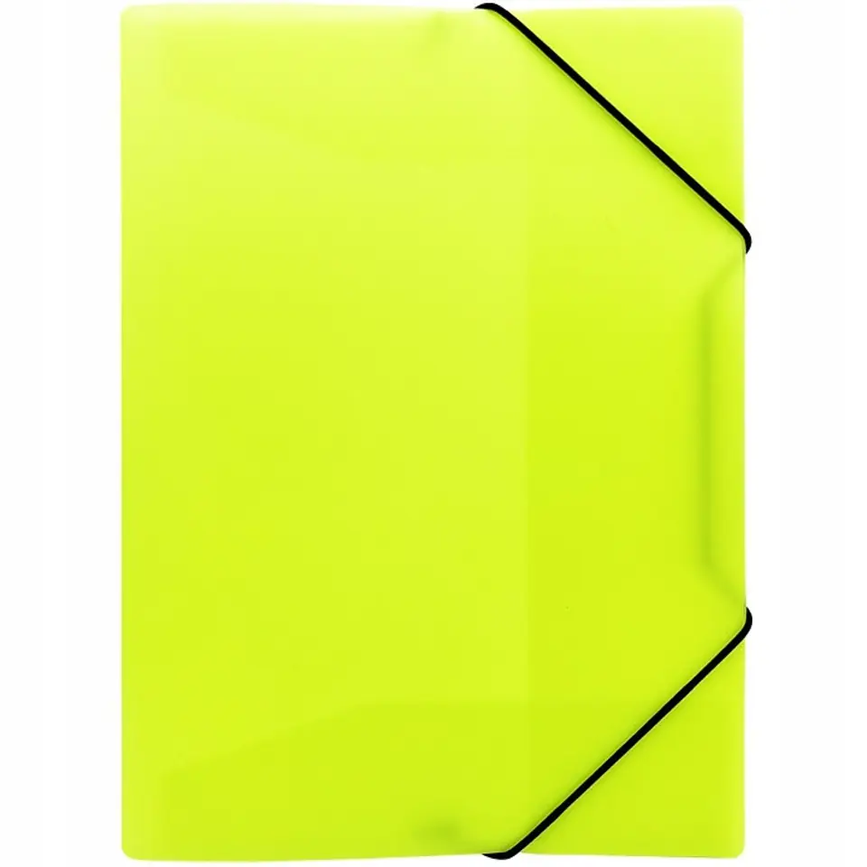 Teczka z gumką na dokumenty A4 PP neonowy żółty TG-NEON-A4-02 BIURFOL