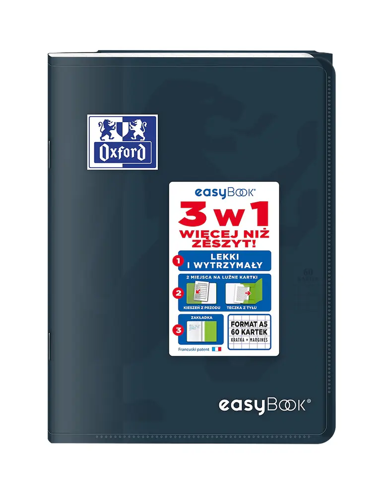 Zeszyt A5 60k kratka 90g PP EASYBOOK 400146693 OXFORD