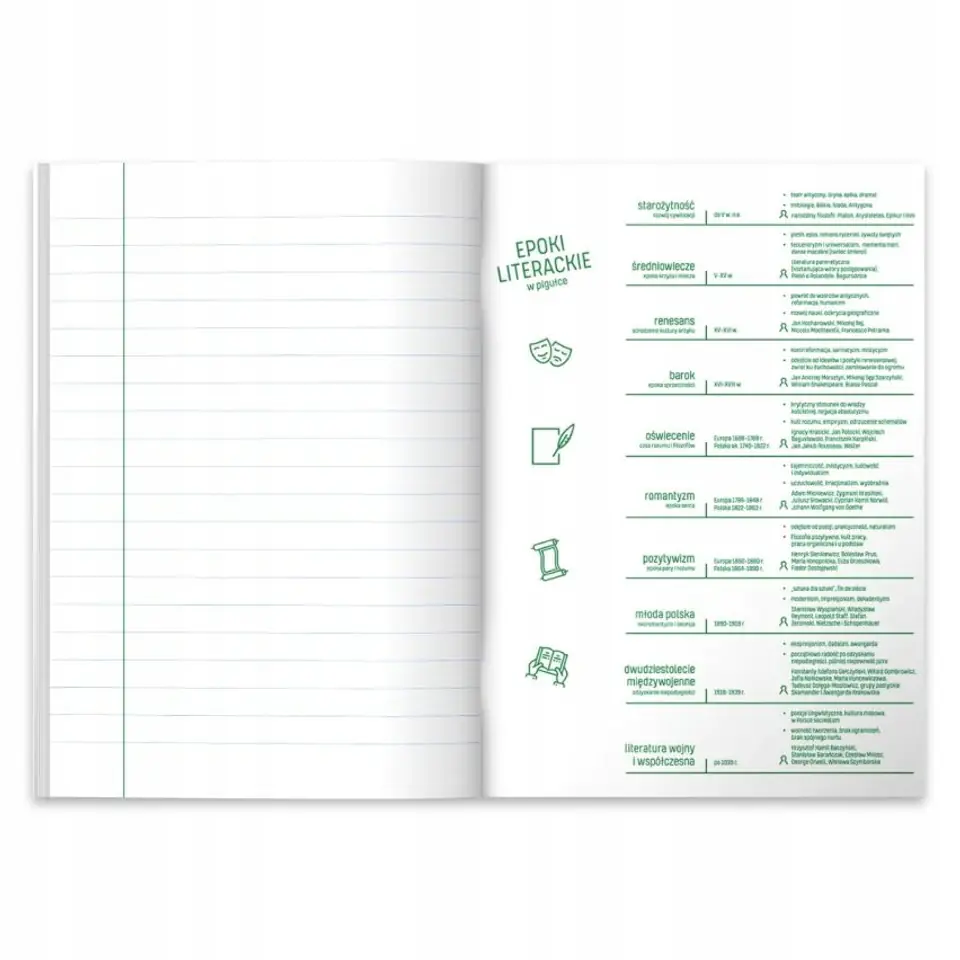 Zeszyt szkolny A5 60 kartek w linie 70g JĘZYK POLSKI 9500004 HERLITZ