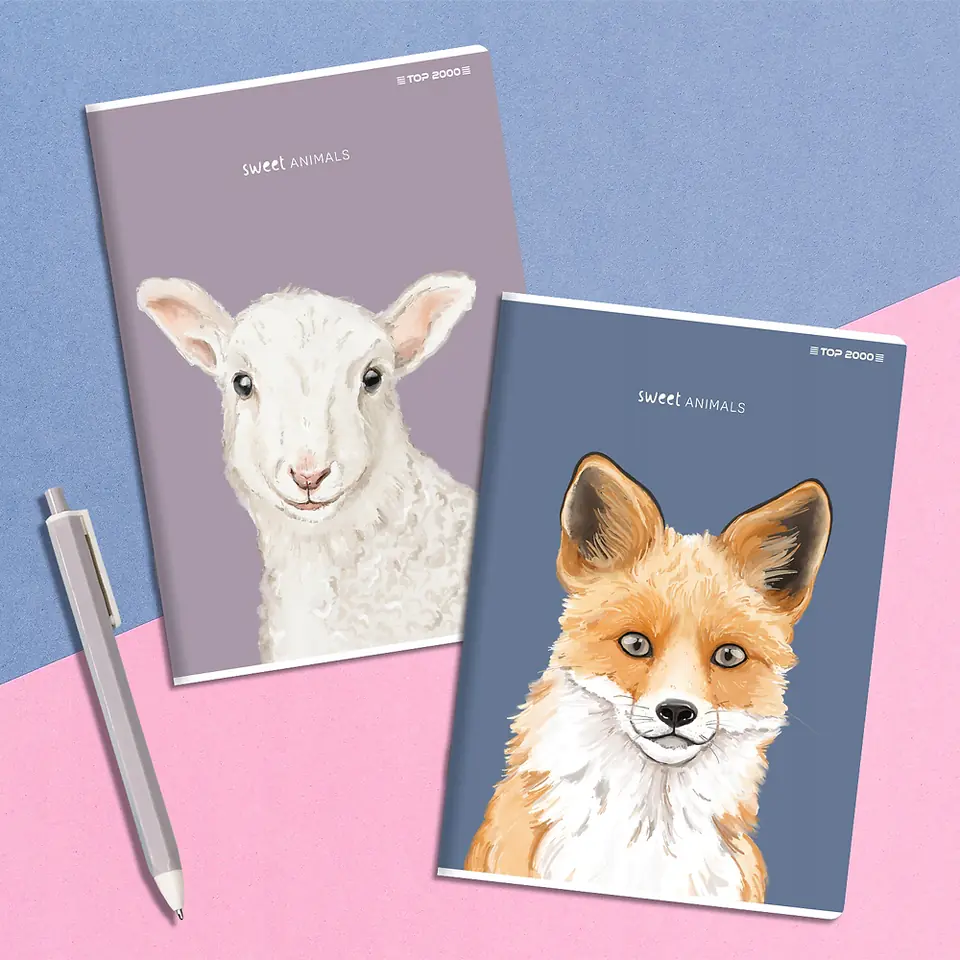 Zeszyt A5 16k kratka kolor 70g ANIMAL 400169483 TOP 2000