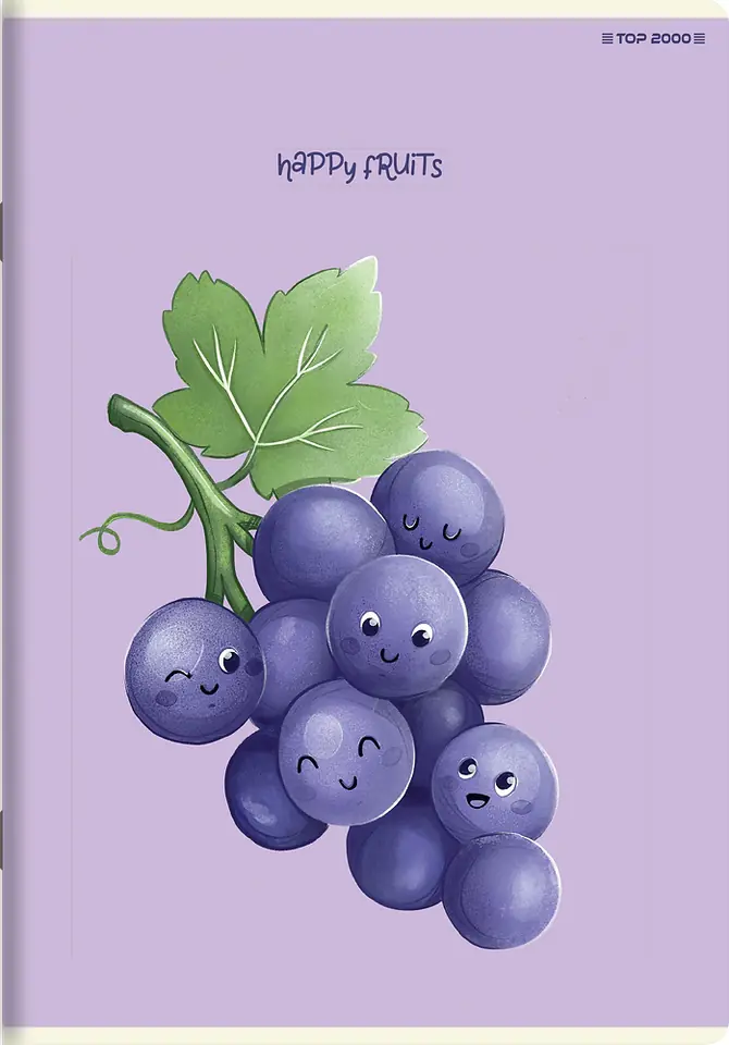 Zeszyt A5 32k linia podwójna kolorowa HAPPY FRUITS 400183796 TOP 2000