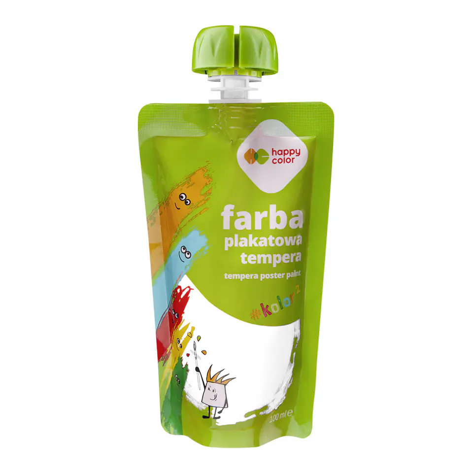 Farba plakatowa tempera biała 100ml HA 3310 0100-0 HAPPY COLOR