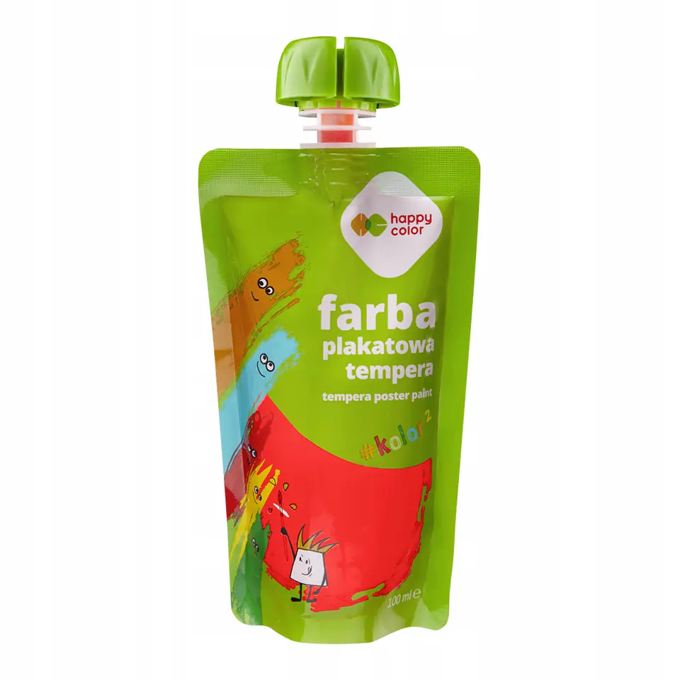 Farba plakatowa tempera czerwona 100ml HA 3310 0100-2 HAPPY COLOR