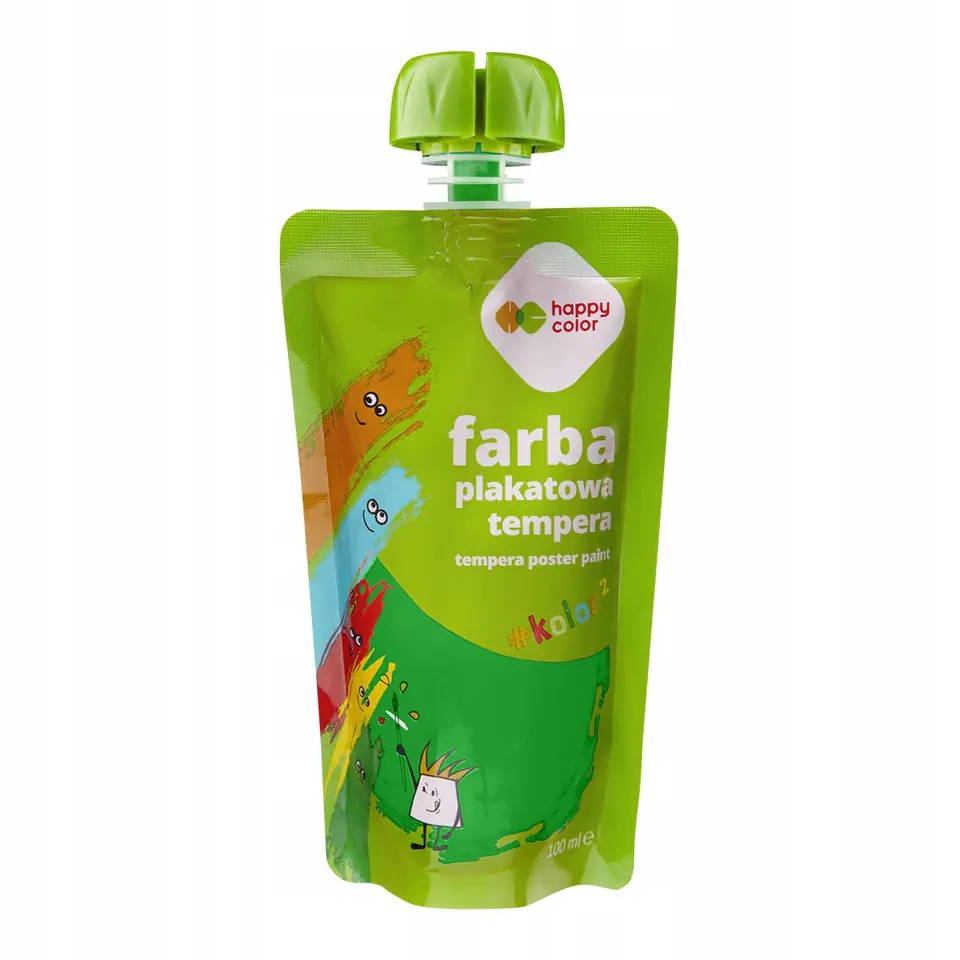 Farba plakatowa tempera zielona 100ml HA 3310 0100-5 HAPPY COLOR