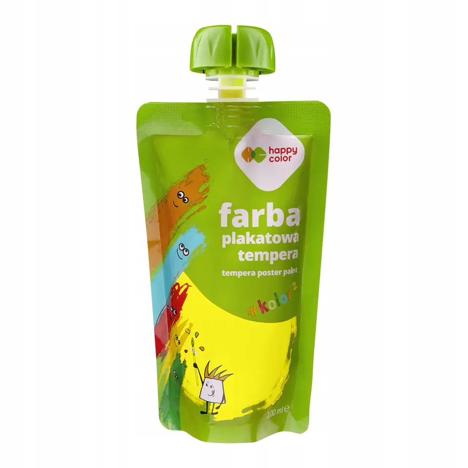 Farba plakatowa tempera neonowa żółta 100ml HA 3310 0100-01 HAPPY COLOR