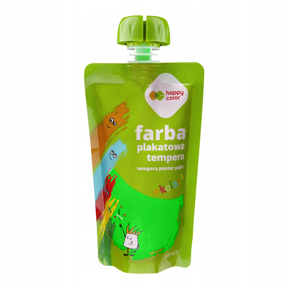 Farba plakatowa tempera neonowa zielona 100ml HA 3310 0100-03 HAPPY COLOR