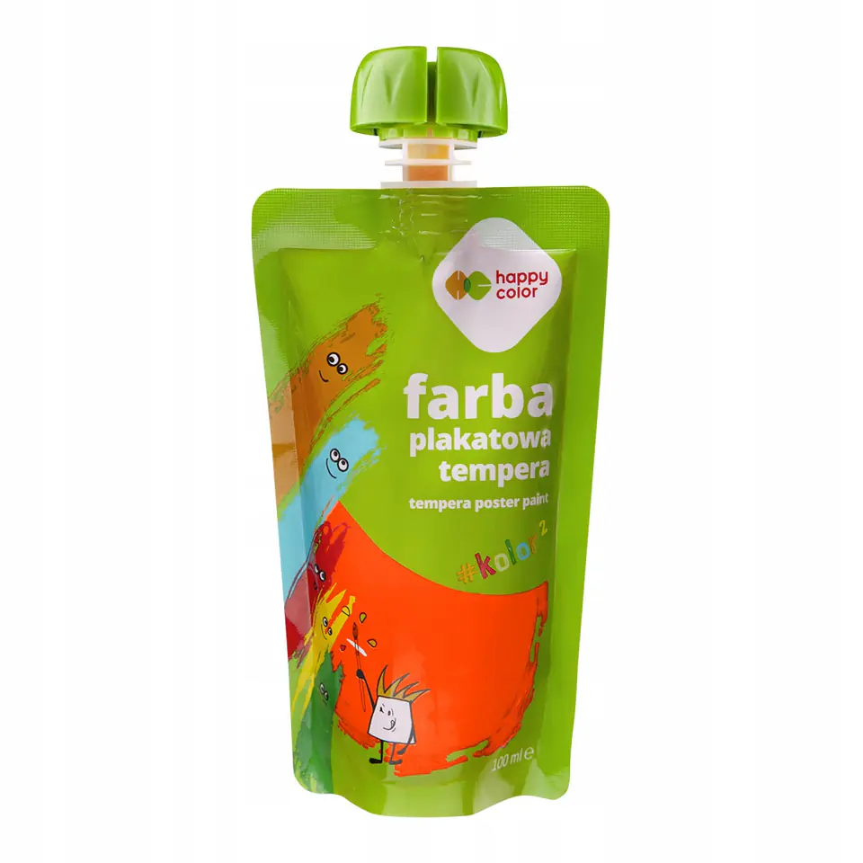 Farba plakatowa tempera neonowa pomarańczowa 100ml HA 3310 0100-04 HAPPY COLOR