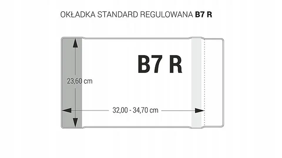 Okładka standard B7 - 236 regulowana (25) z kod. na szt. OZK-41 BIURFOL