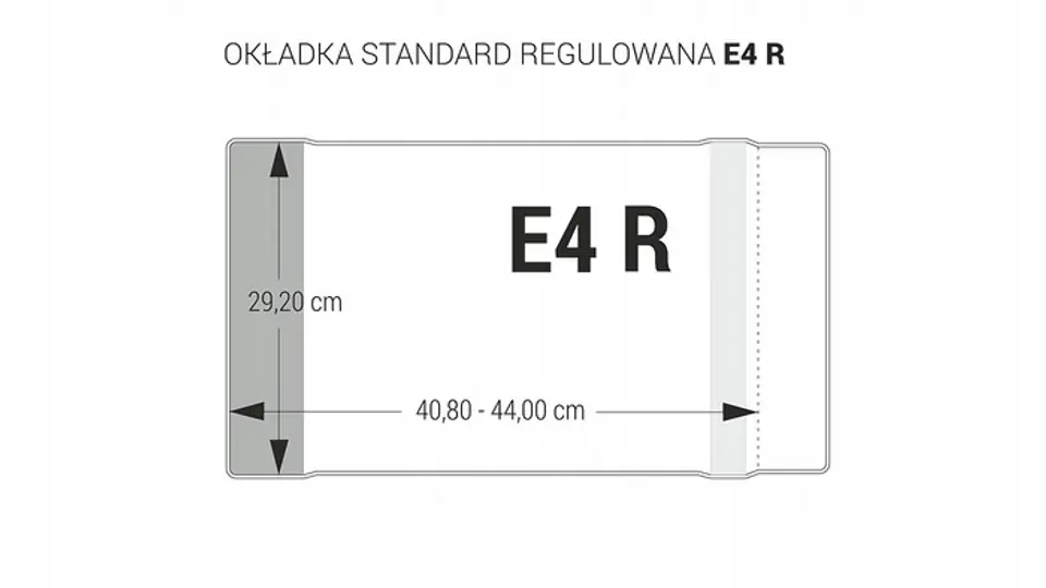 Okładka standard E4 - 292 regulowana (25) z kod. na szt. OZK-57 BIURFOL