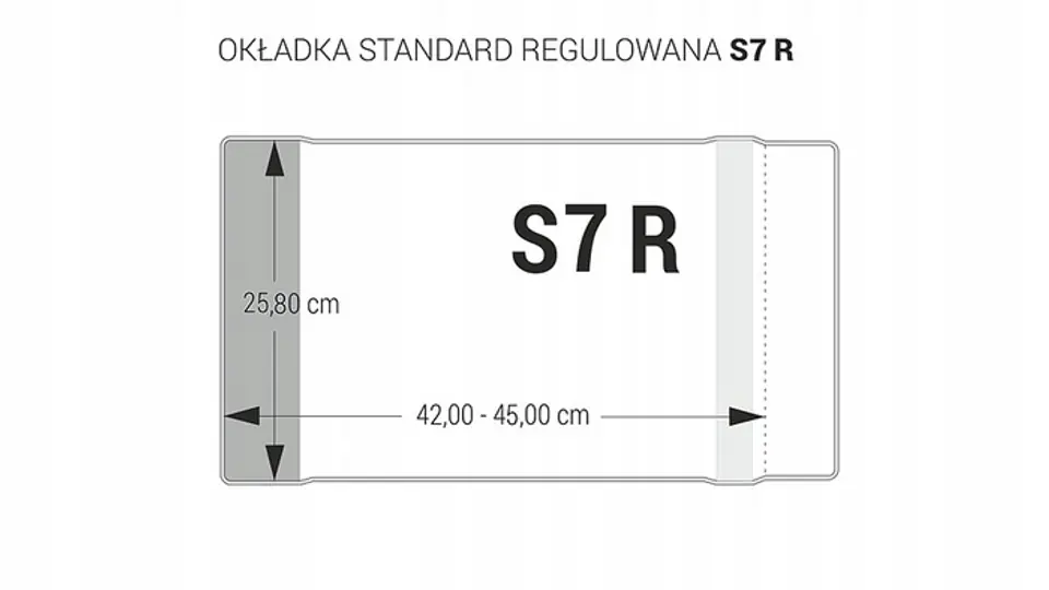 Okładki regulowane na książki i zeszyty S7 kolorowe 25 sztuk 25,8x42-45cm OZK-58 BIURFOL
