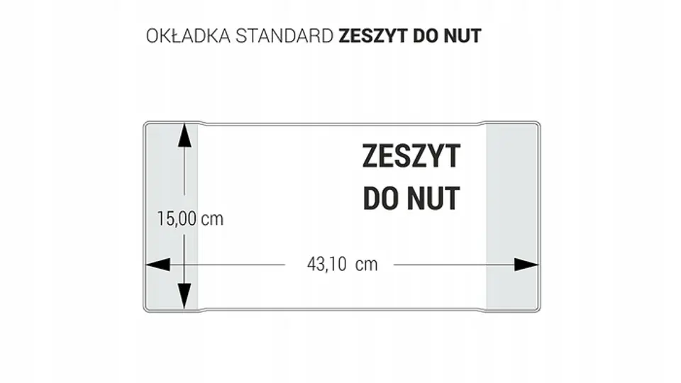 Okładka na zeszyt do nut bezbarwna(25) OZB-34 BIURFOL