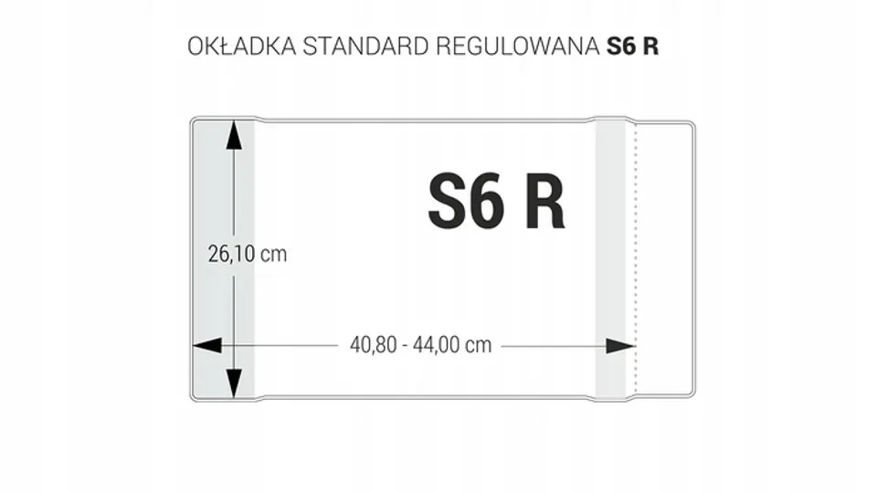 Okładka S6 regulowana bezbarwna(25) 26,1x40,8-44cm OZB-52 BIURFOL