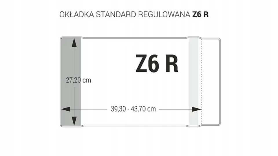Okładki regulowane na książki i zeszyty Z6 kolorowe 25 sztuk 27,2x39,3-43,7cm OZK-40 BIURFOL