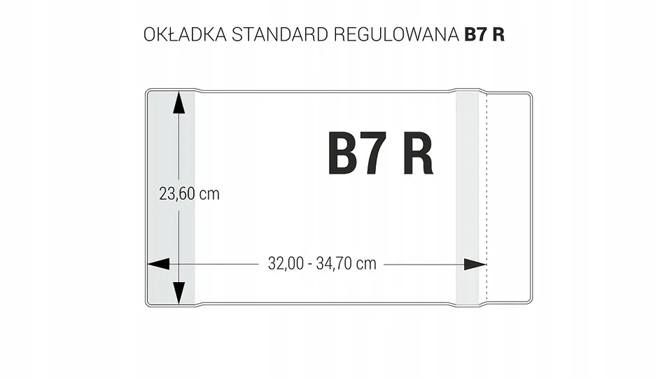 Okładki regulowane na książki i zeszyty B7 bezbarwne 5 sztuk 23,6x32-34,7cm OZB5-41 BIURFOL
