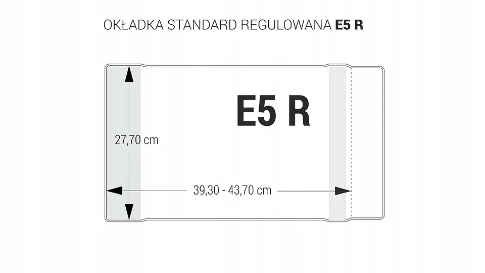 Okładka regulowana E5 - 277 bezbarwna (5 szt.) OZB5-48 BIURFOL