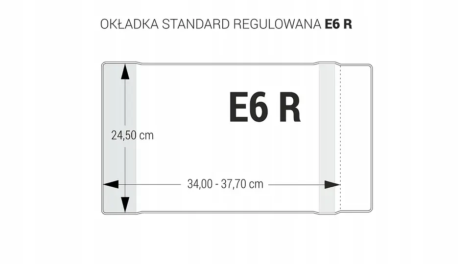 Okładki regulowane na książki i zeszyty E6 bezbarwne 5 sztuk 24,5x34-37,7cm OZB5-47 BIURFOL