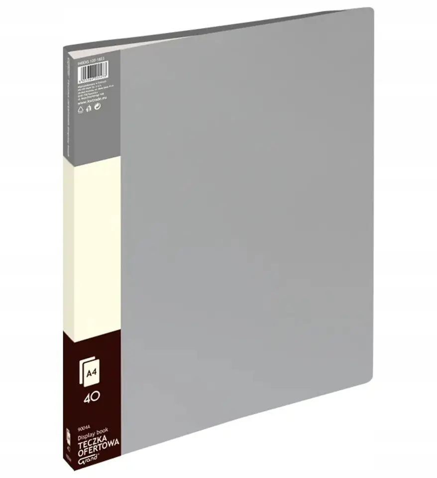 Teczka ofertowa 9004A szara 40 koszulek 120-1823 GRAND