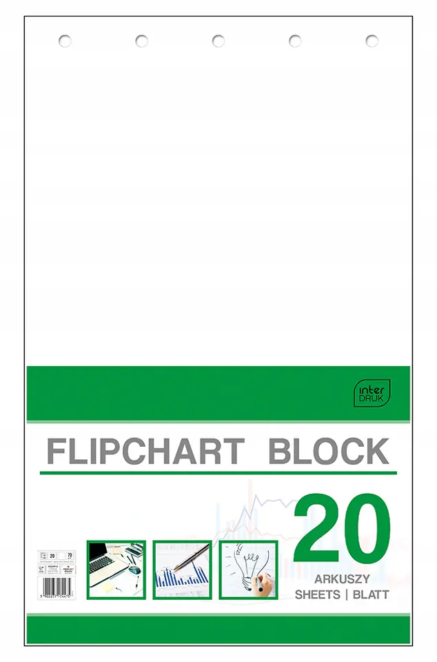 Blok do flipcharta 100x65cm 20k gładki INTERDRUK