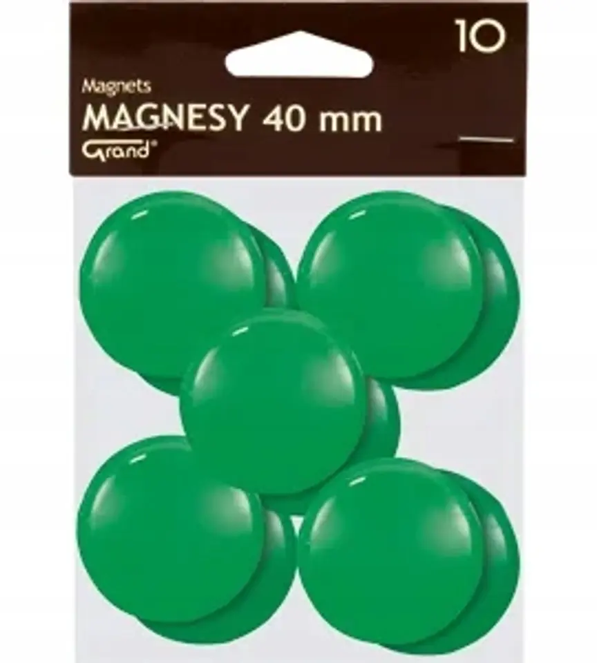 Magnesy 40mm zielone (10szt.) 130-1703 GRAND