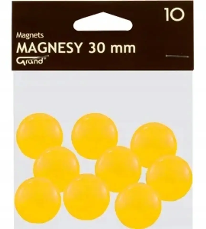 Magnesy 30mm żółte (10szt.) 130-1698 GRAND