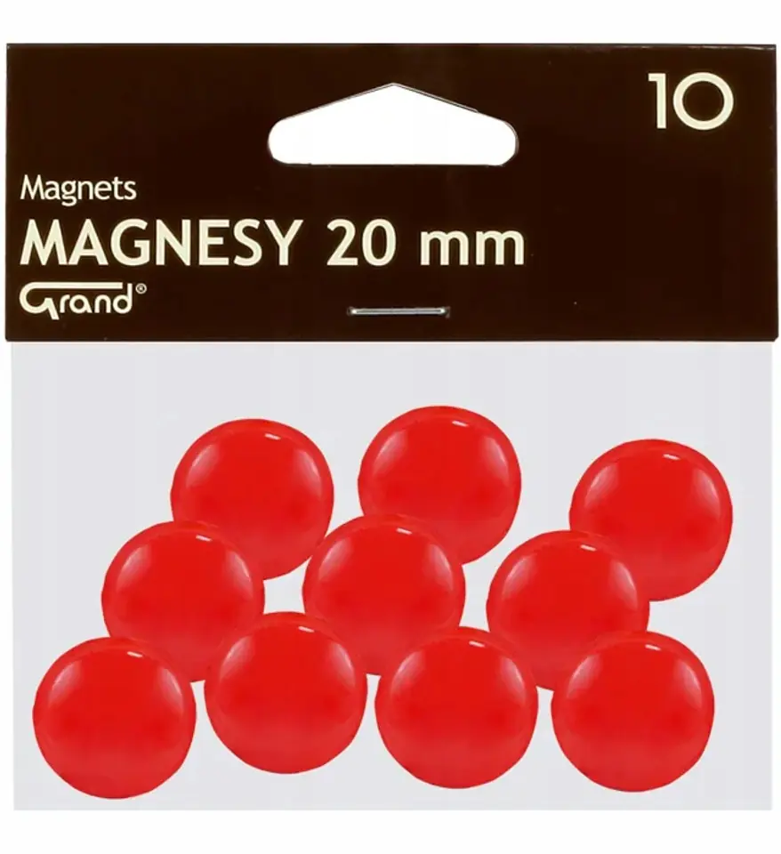 Magnesy 20mm GRAND czerwone (10szt.) 130-1688 GRAND