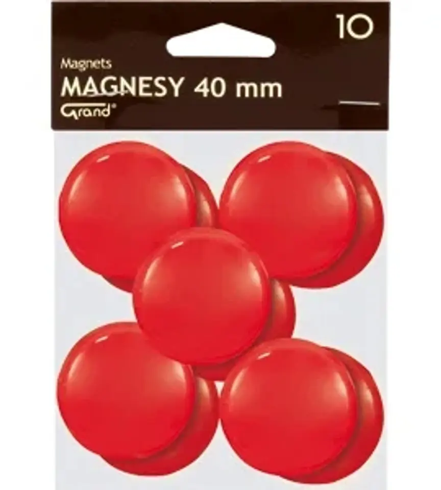 Magnesy 40mm czerwone (10szt.) 130-1701 GRAND