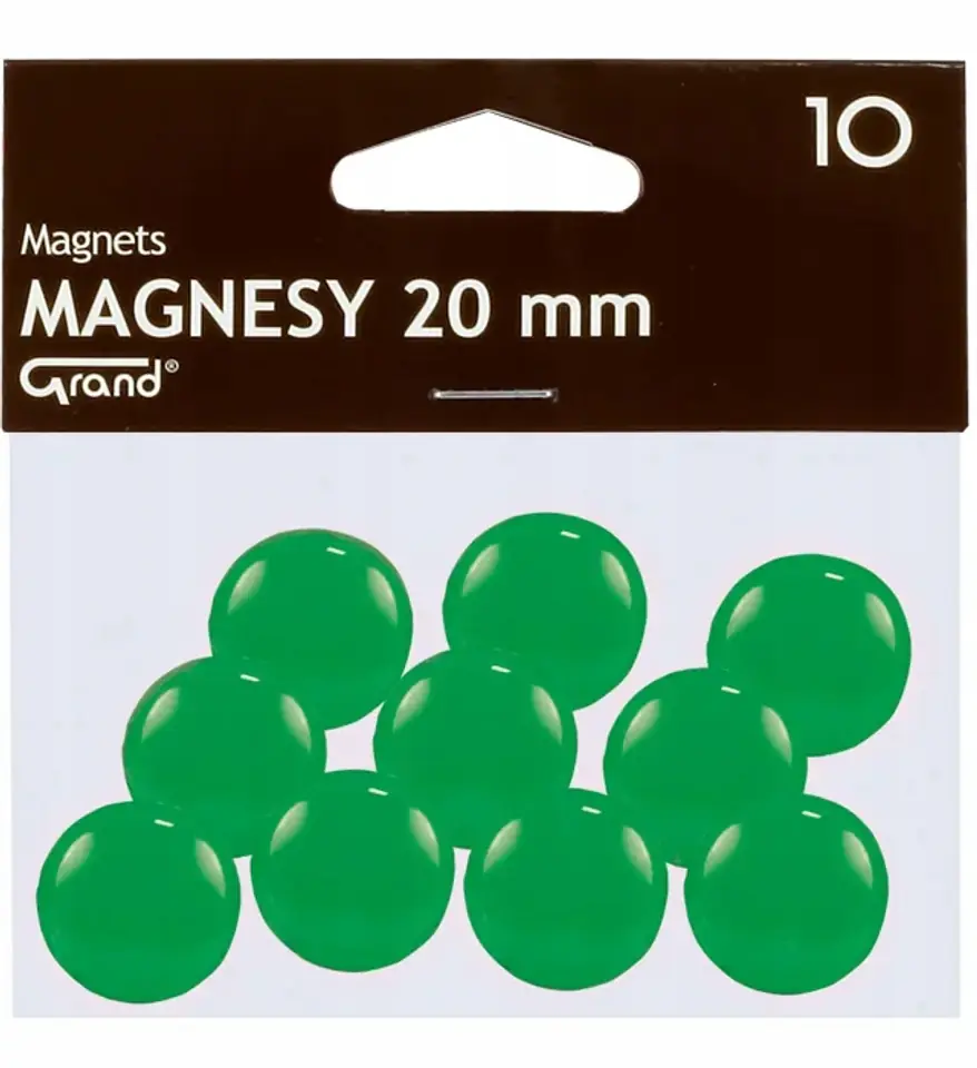 Magnesy 20mm zielone (10szt.) 130-1692 GRAND