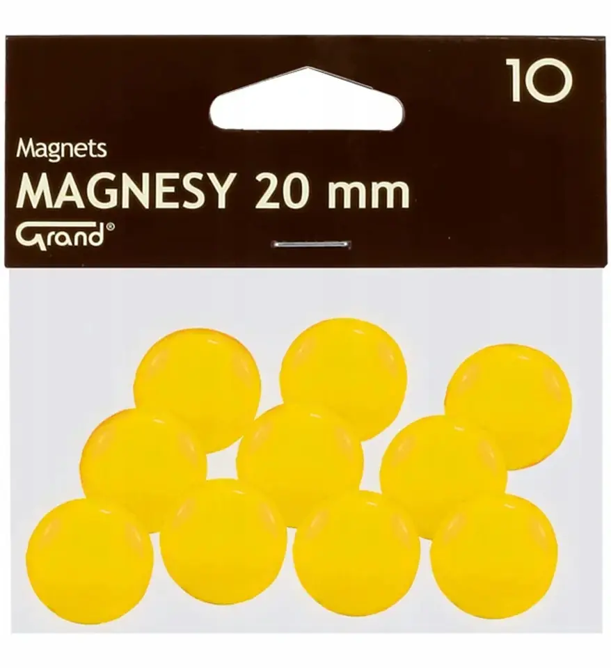 Magnesy 20mm GRAND żółte (10szt.) 130-1691 GRAND