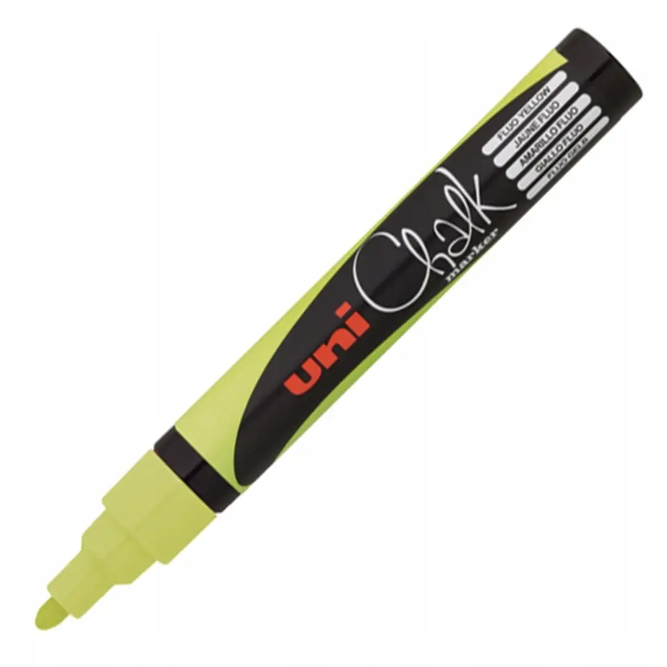 Marker kredowy UNI PWE-5M 1.8mm-2.5mm żółty UNPWE5M/DZO