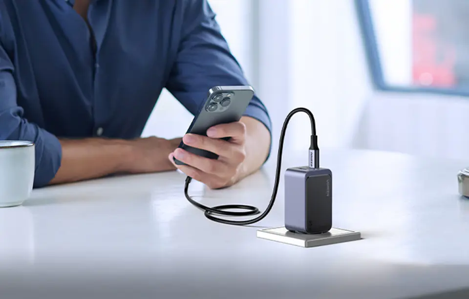 Ładowarka sieciowa Ugreen Nexode Air 65W, USB + 2x USB-C (szara)