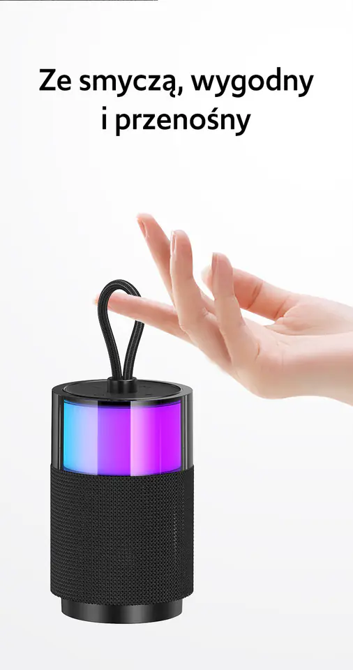 USAMS Głośnik Bluetooth 5.3 YIN Seriesczarny/black YX12YX01 (US-YX012)