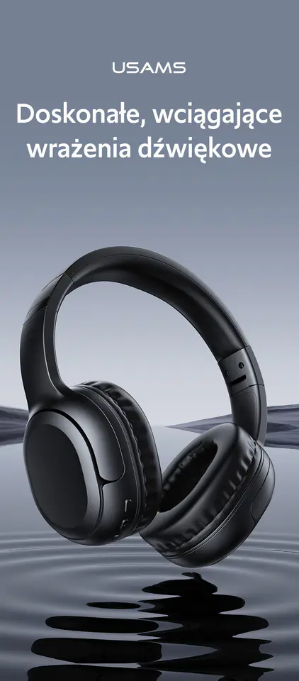 USAMS Słuchawki Bluetooth 5.3 nauszneYun Series beżowy/beige TDLYEJYX02 (USAMS-YG23)