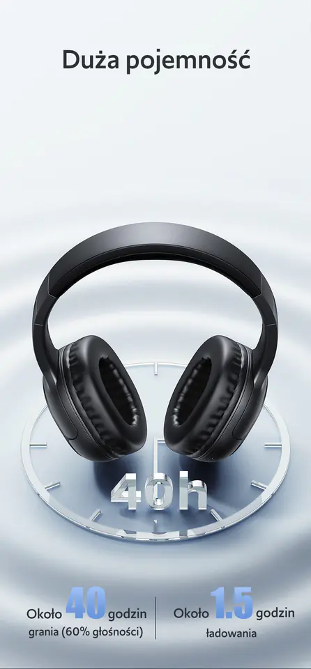 USAMS Słuchawki Bluetooth 5.3 nauszneYun Series beżowy/beige TDLYEJYX02 (USAMS-YG23)