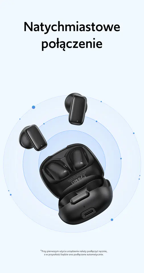 USAMS Słuchawki Bluetooth 5.3 TWS ID Series bezprzewodowe biały/white BHUID02 (ID25)