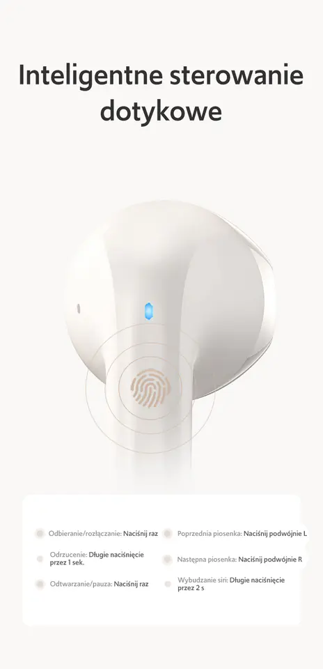 USAMS Słuchawki Bluetooth 5.3 TWSRhymbo Series bezprzewodowe fioletowy/purple BHUYO04 (US-YO17)