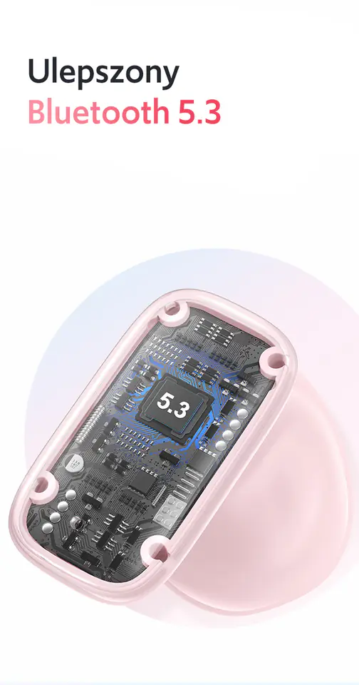 USAMS Słuchawki Bluetooth 5.3 TWS TD Series bezprzewodowe różowy/pink BHUTD03 (TD22)
