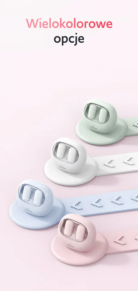 USAMS Słuchawki Bluetooth 5.3 TWSTD Series bezprzewodowe biały/white BHUTD01 (TD22)