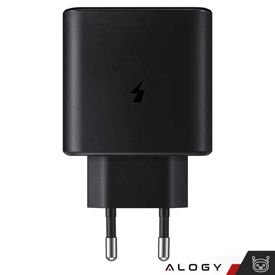 Ładowarka sieciowa USB-C typ C PD Premium szybka 25W 3A + Kabel Type-C 1M Alogy czarna