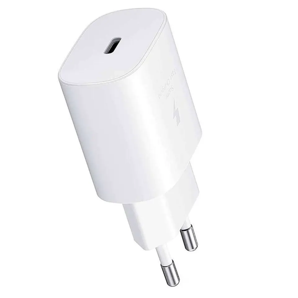 Oryginalna Ładowarka sieciowa USB-C Samsung 25W + Kabel Type C 180cm Premium Super Fast Charge Zestaw Biała