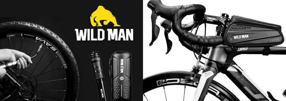 WILDMAN Pompka rowerowa ręczna GK1 aluminiowa czarna/black