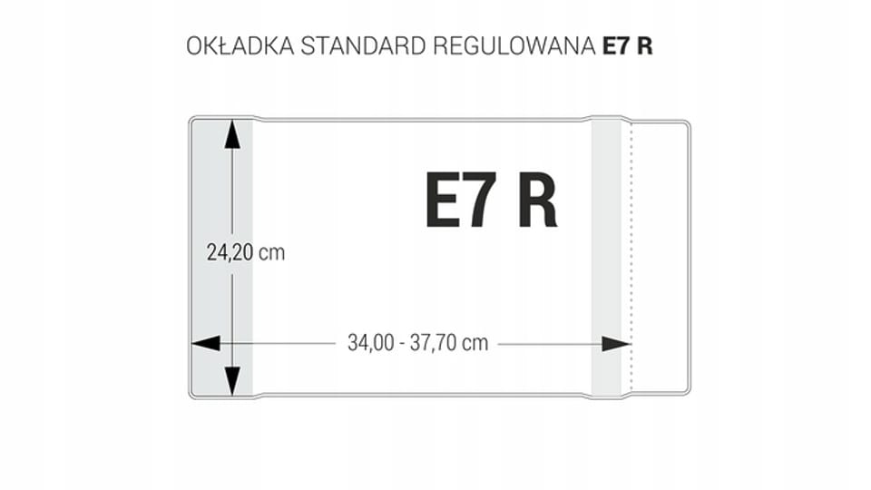 Okładka E7 regulowana bezbarwna(25) 24,2x34-37,7cm OZB-43 BIURFOL