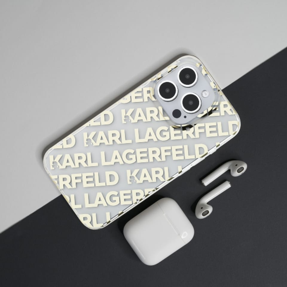 Karl Lagerfeld KLHCP15XHKFOEMD iPhone 15 Pro Max 6.7" złoty/gold hardcase IML Fullover  Logo